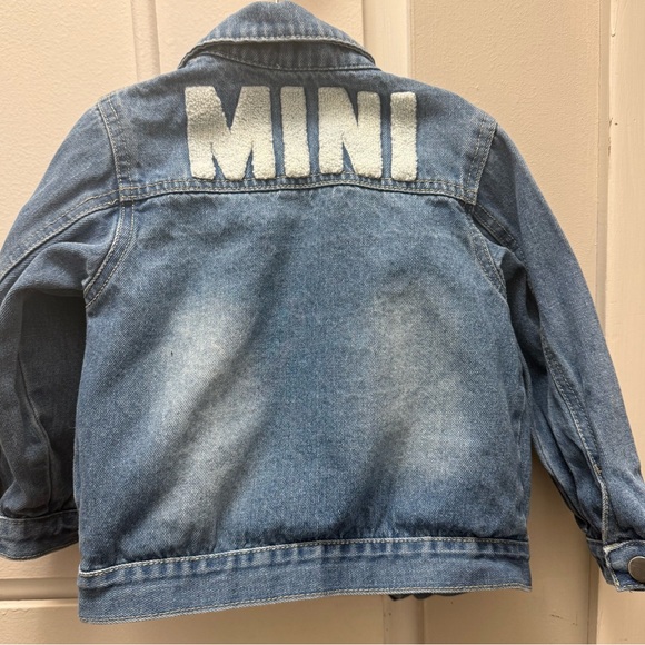 Mama & Mini Matching Denim Jackets Sherpa Lettering Mommy and Me - Picture 3 of 5